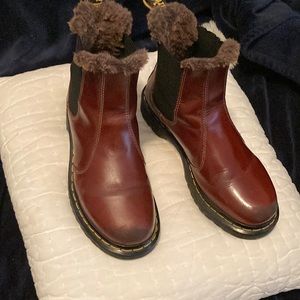 Pull in fur boots Brown.